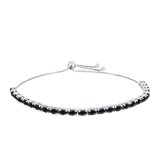 Pulsera de Plata con Obsidiana