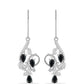 Pendientes de Plata con Obsidiana y Topacio Blanco