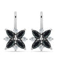 Pendientes de Plata con Obsidiana y Topacio Blanco