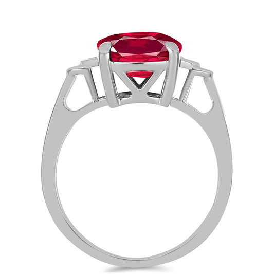 Anillo de Plata con Rubí de Madagascar
