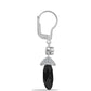 Pendientes de Plata con Obsidiana y Perla blanca de agua dulce