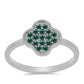 Anillo de Plata con Moissanita azul mar verdosa