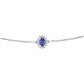 Pulsera de Plata con Tanzanita AA y Topacio Blanco
