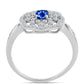 Anillo de Plata con Zafiro Azul Australiano y Topacio Blanco