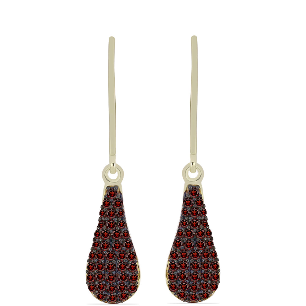 Pendientes de Plata Bañada en Oro con Granate Barton 1 