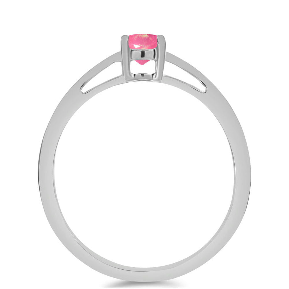 Anillo de Plata con Ópalo Rosa de Lega Dembi