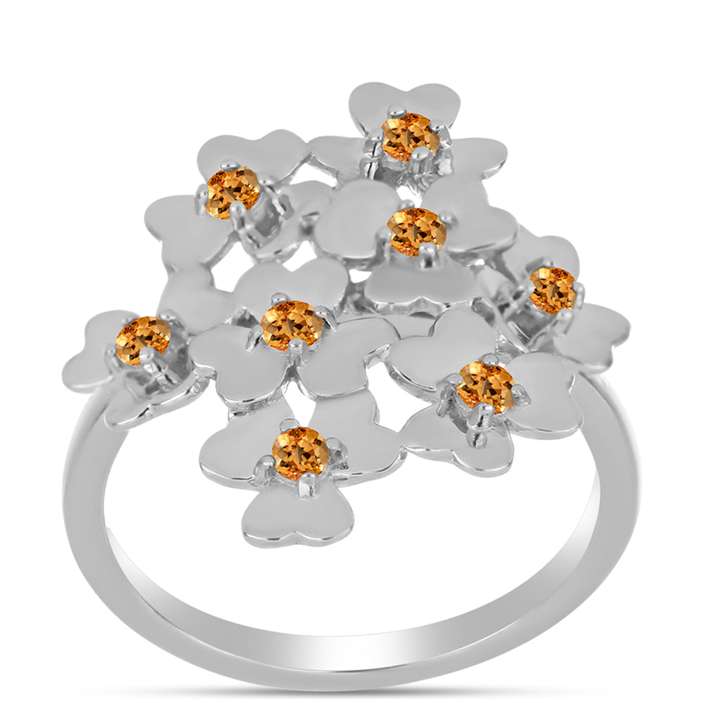 Anillo de Plata con Topacio amarillo imperial