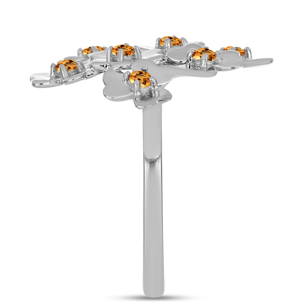 Anillo de Plata con Topacio amarillo imperial