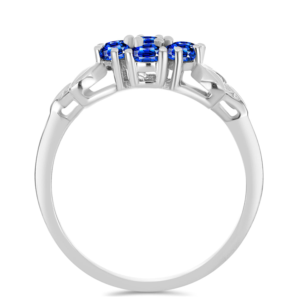 Anillo de Plata con Zafiro Azul Australiano 2 