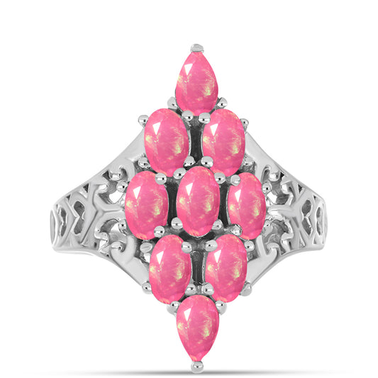 Anillo de Plata con Ópalo Rosa de Lega Dembi