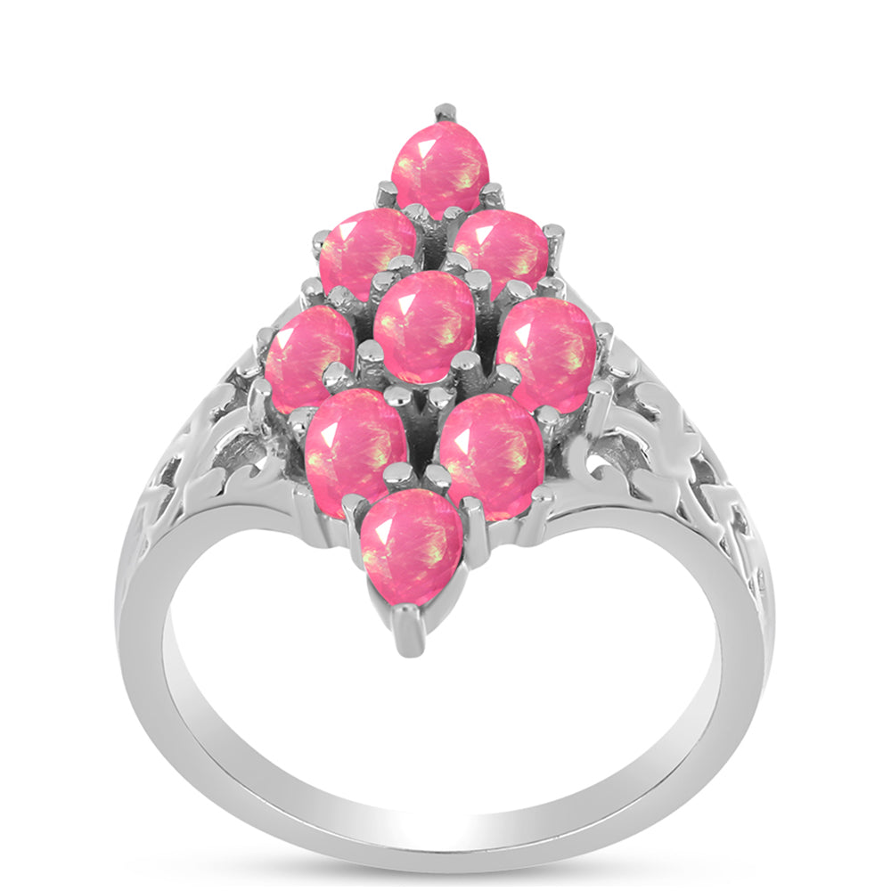 Anillo de Plata con Ópalo Rosa de Lega Dembi
