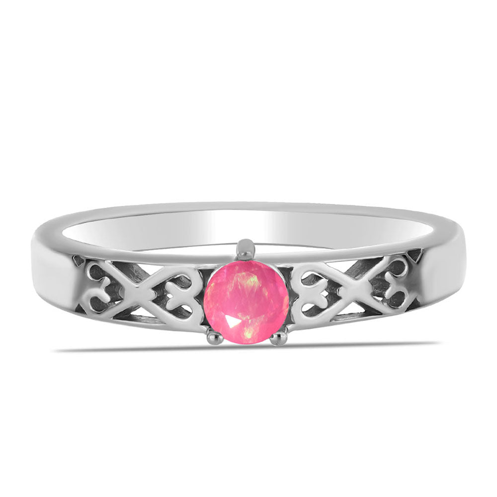 Anillo de Plata con Ópalo Rosa de Lega Dembi 1 