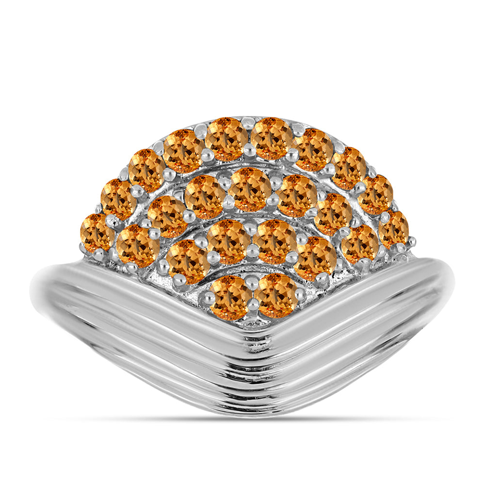 Anillo de Plata con Topacio amarillo imperial