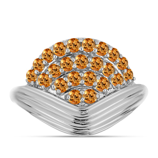 Anillo de Plata con Topacio amarillo imperial