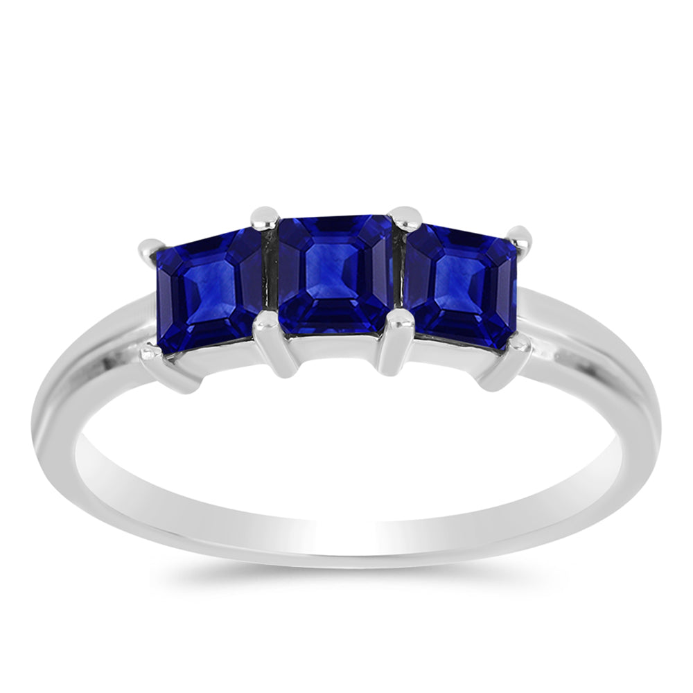 Anillo de Plata con Zafiro Azul Australiano 3 