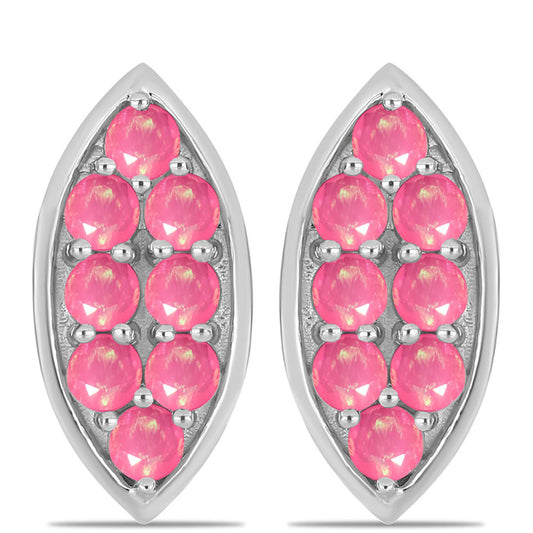 Pendientes de Plata con Ópalo Rosa de Lega Dembi