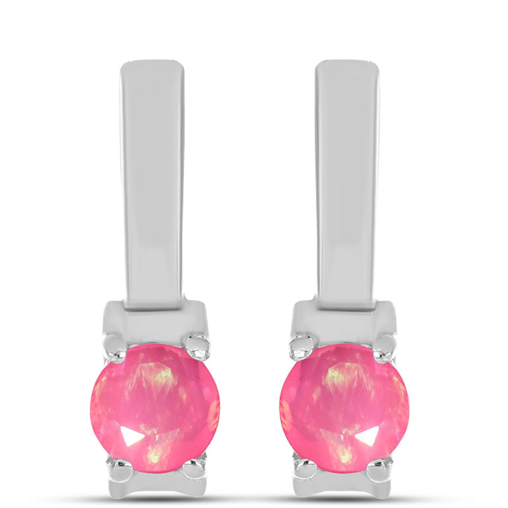 Pendientes de Plata con Ópalo Rosa de Lega Dembi