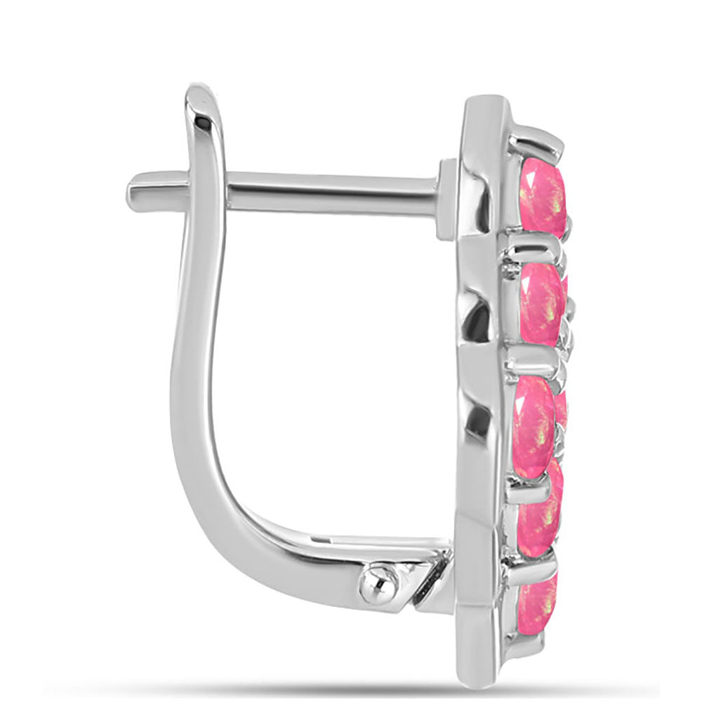 Pendientes de Plata con Ópalo Rosa de Lega Dembi