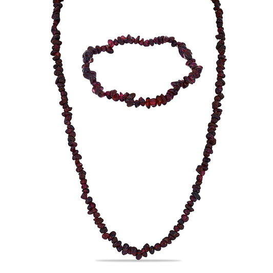 Conjunto Pepita con Granate Barton ( Collar +Pulsera )