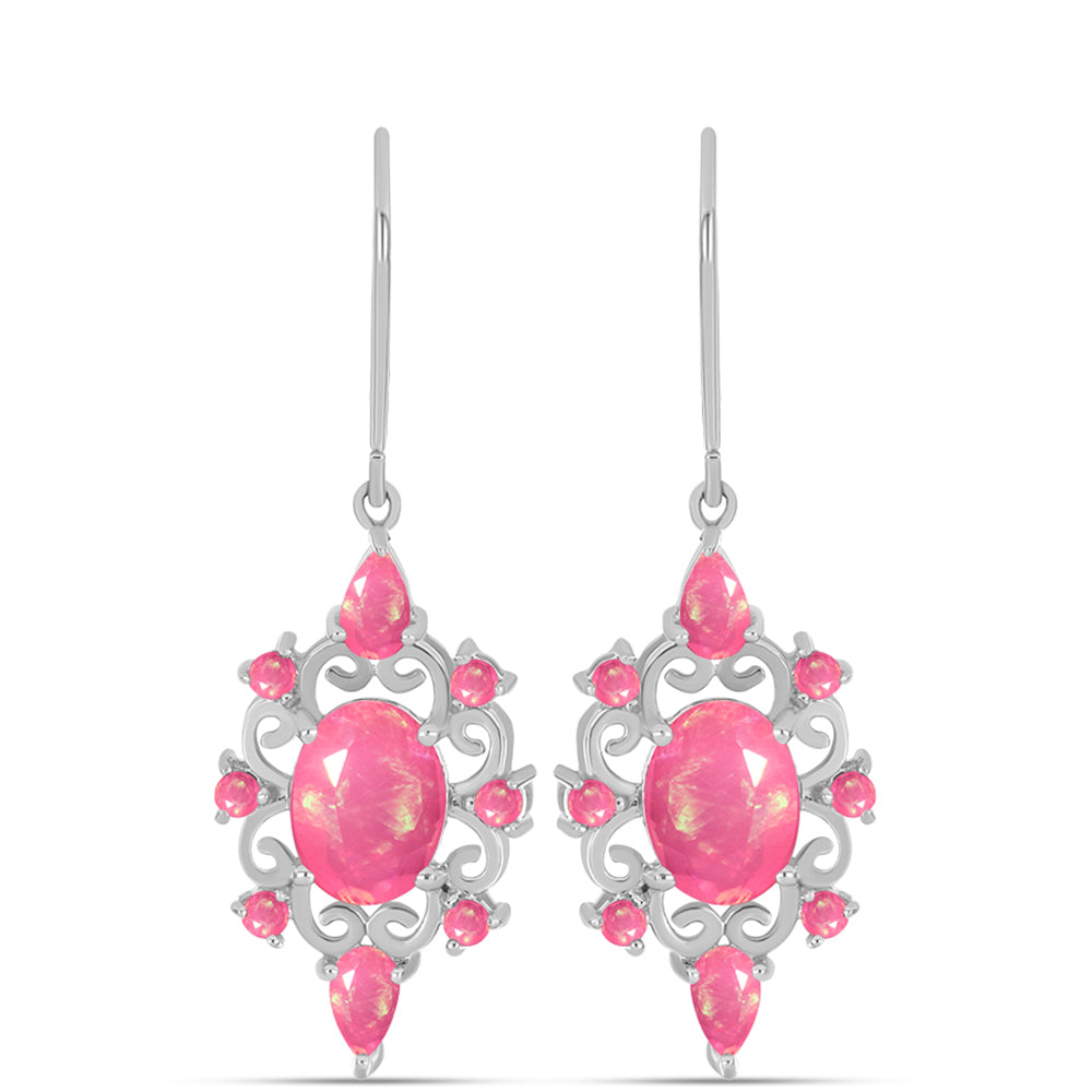 Pendientes de Plata con Ópalo Rosa de Lega Dembi 1 