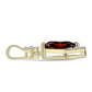 Colgante de Plata Bañada en Oro con Granate Barton y Topacio Blanco