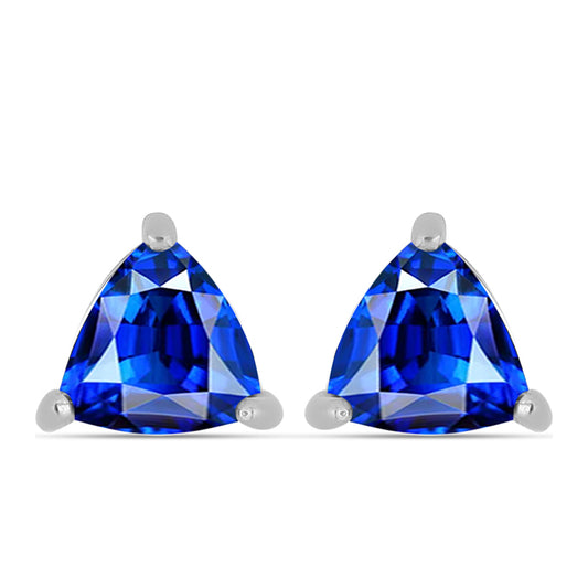 Pendientes de Plata con Zafiro Azul Australiano