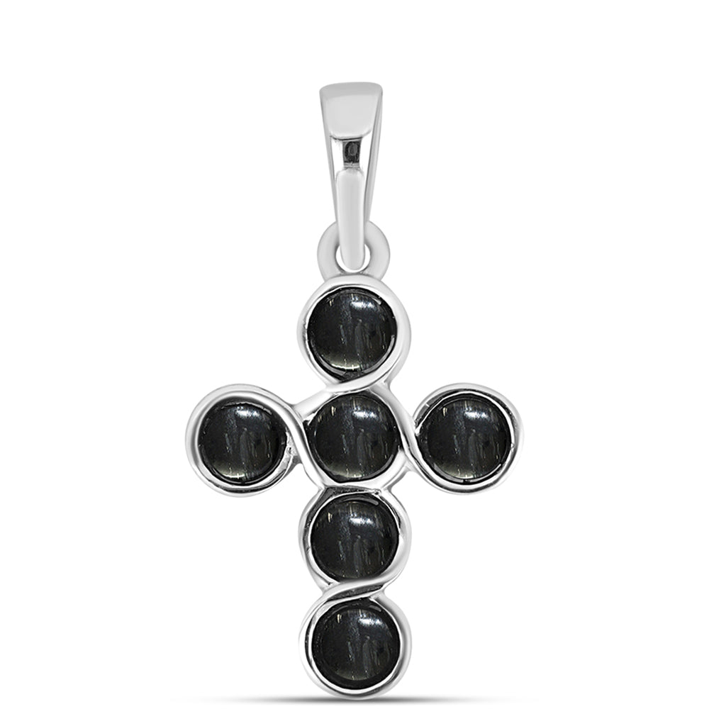 Cruz Colgante de Plata con Jaspe Picasso