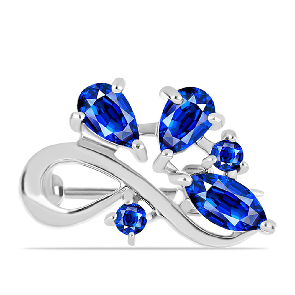 Broche de Plata con Zafiro Azul Australiano 1 