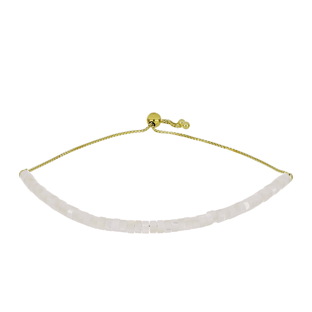 Pulsera de Plata Bañada en Oro con Madreperla 1 