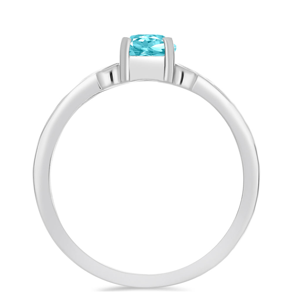 Anillo de Plata con Cuarzo Paraiba 2 