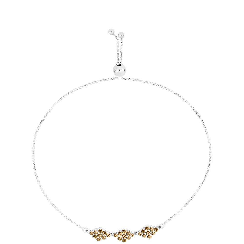 Pulsera de Plata con Moisanita Champagne 1 