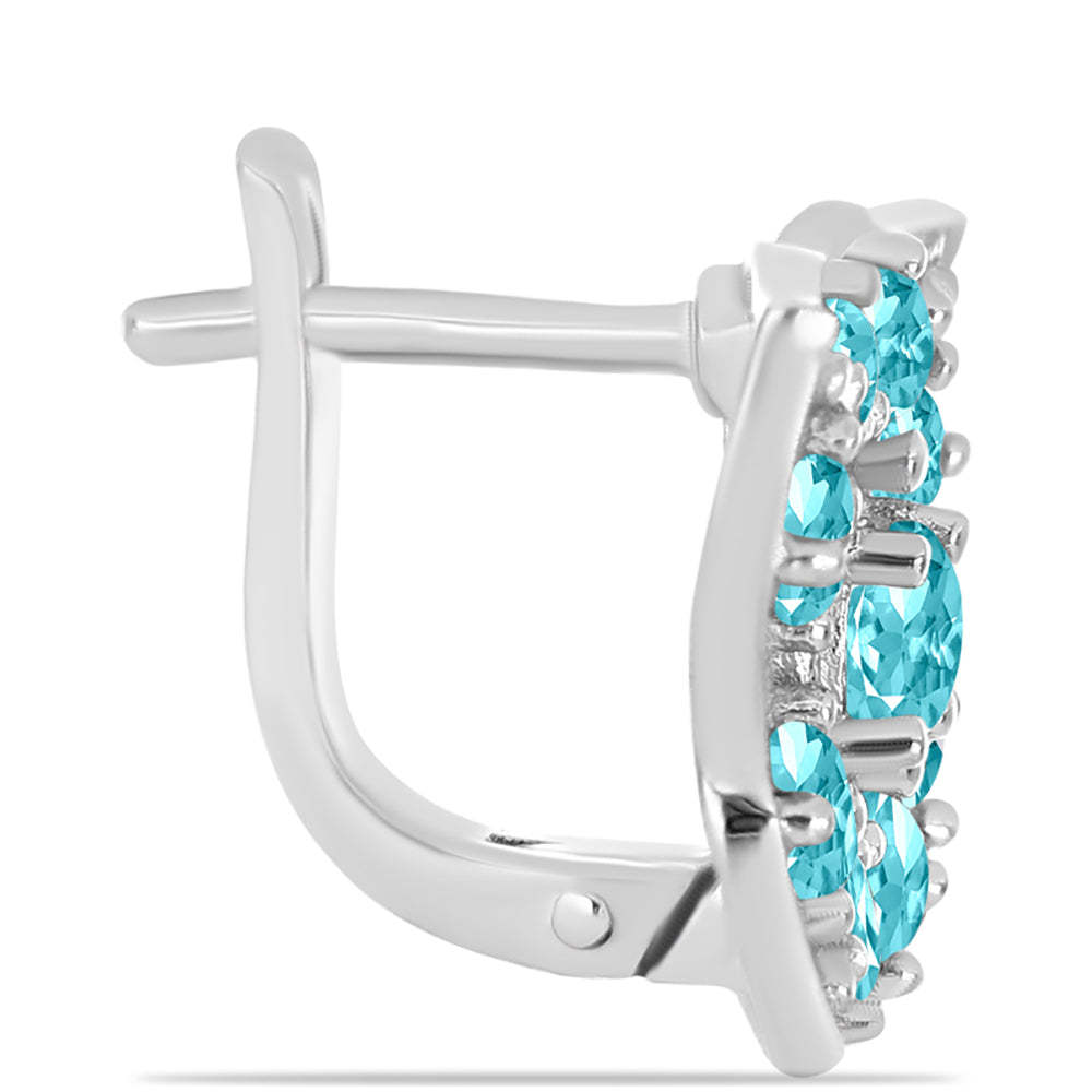 Pendientes de Plata con Cuarzo Paraiba