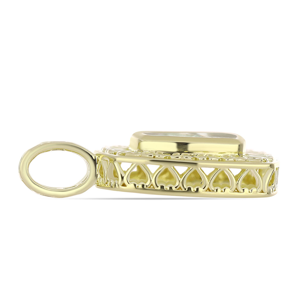 Colgante de Plata Bañada en Oro con Madreperla 2 