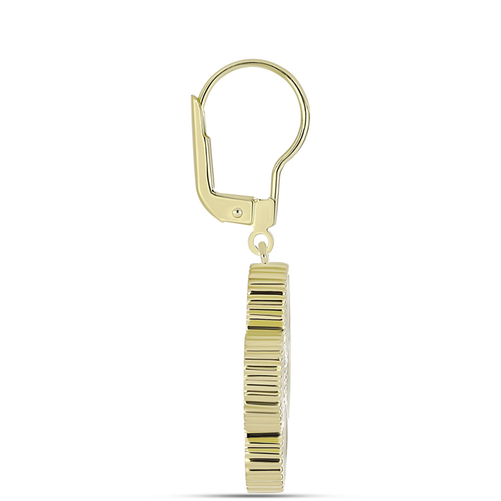 Pendientes de Plata Bañada en Oro con Madreperla 2 