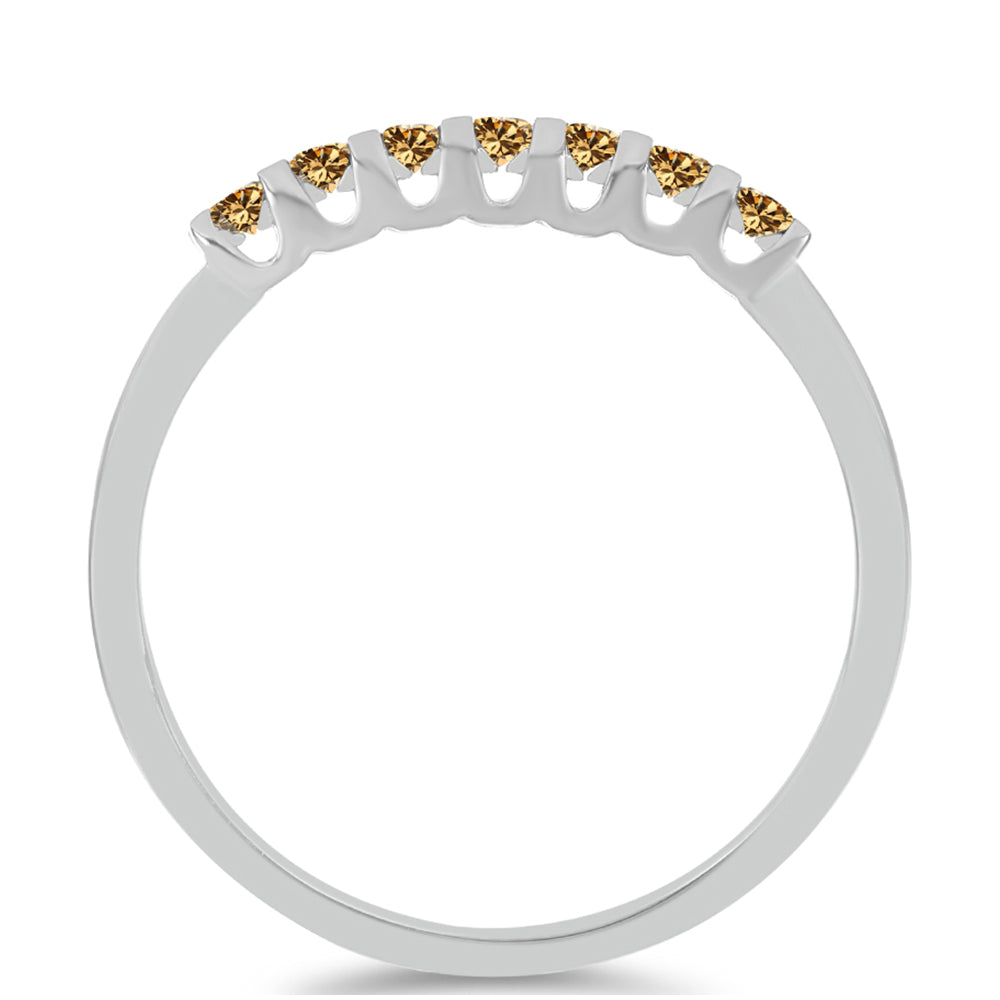 Anillo de Plata con Moisanita Champagne 3 