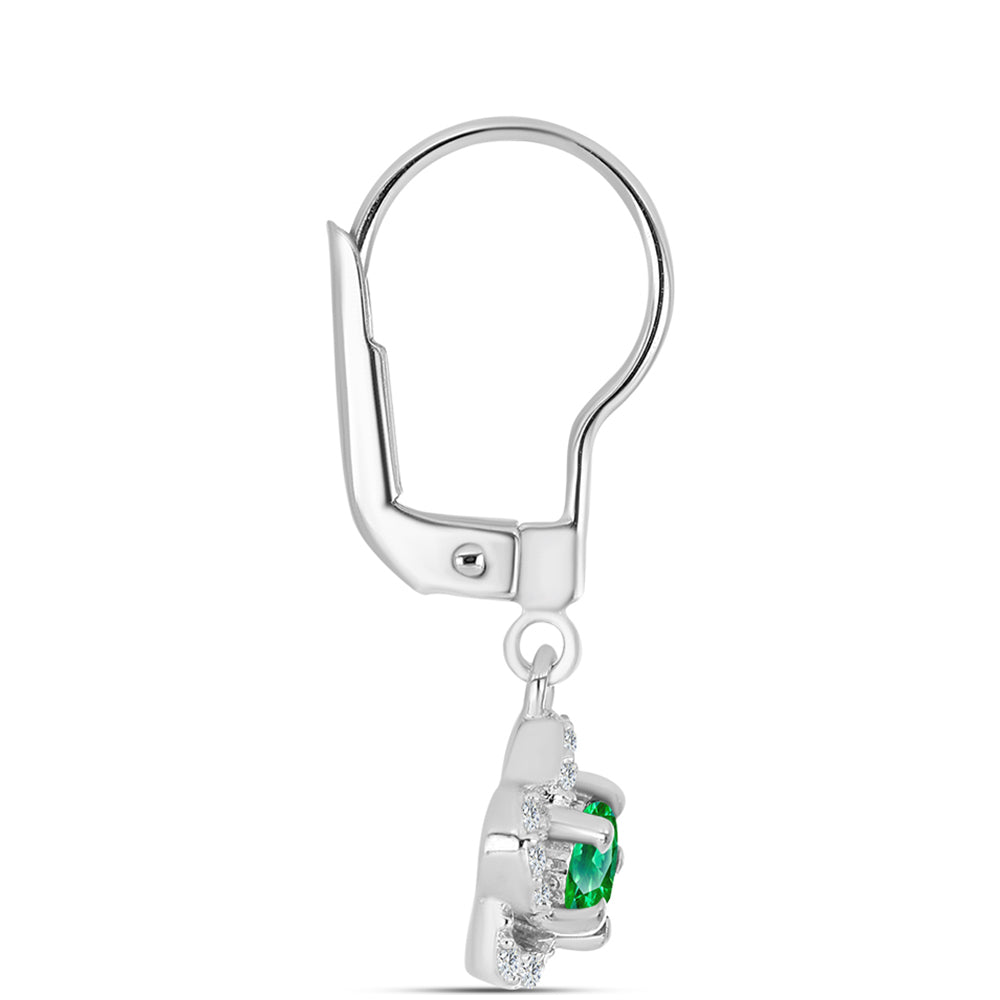 Pendientes de Plata con Granate Kijani y Topacio Blanco