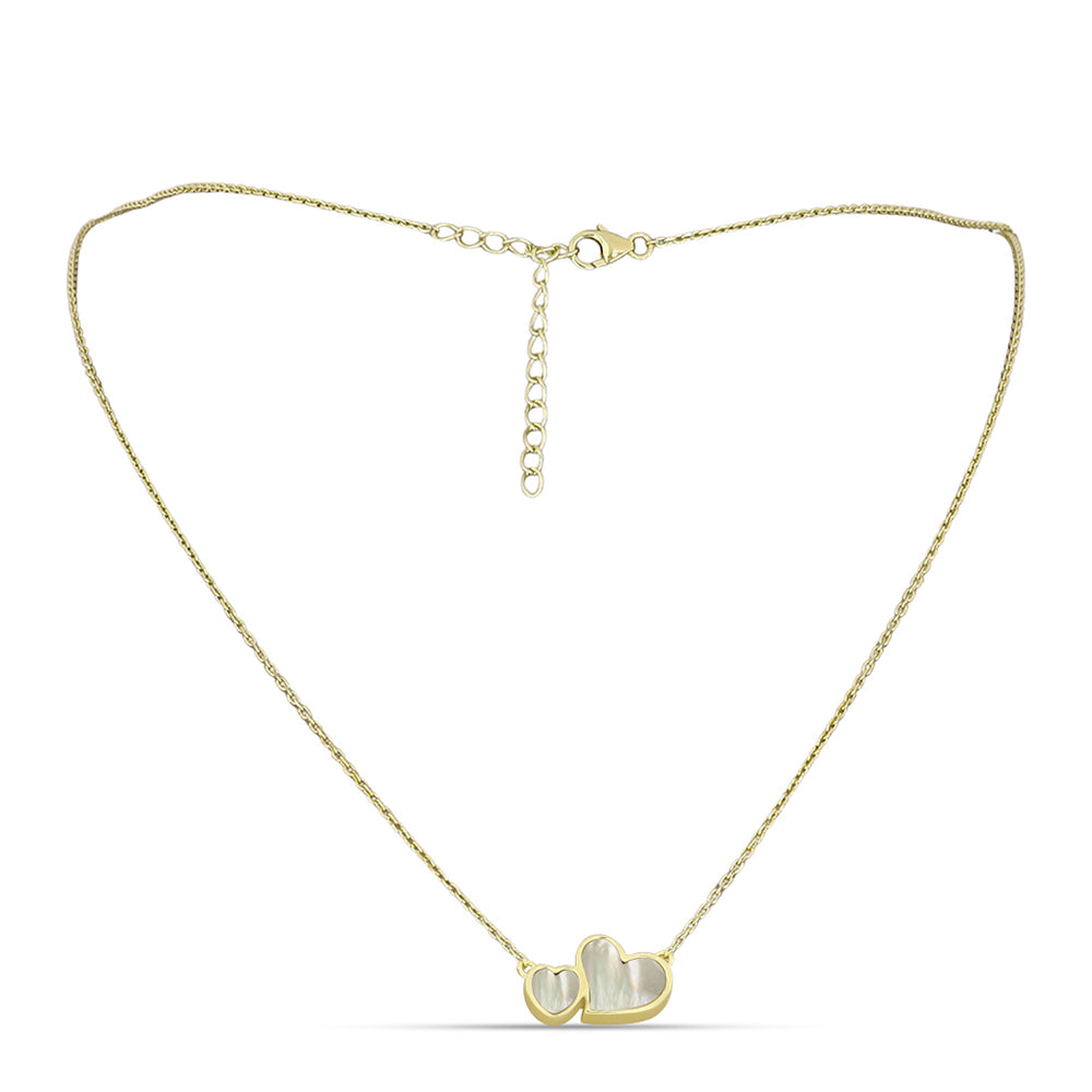 Collar de Plata Bañada en Oro con Madreperla 1 