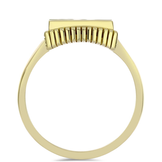 Anillo de Plata Bañada en Oro con Madreperla