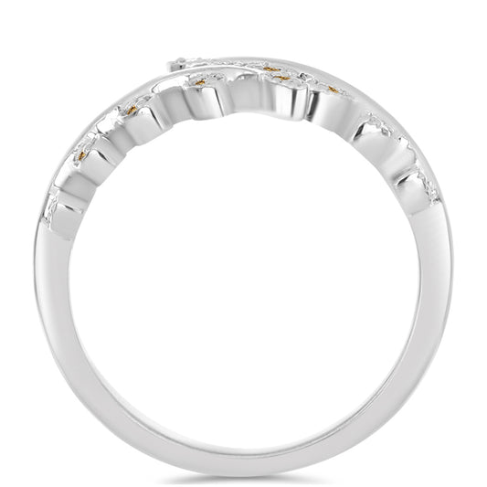 Anillo de Plata con Moisanita Champagne