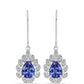 Pendientes de Plata con Tanzanita AAA y Topacio Blanco