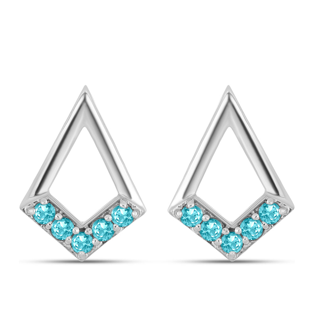 Pendientes de Plata con Cuarzo Paraiba