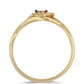 Anillo de Plata Bañada en Oro con Diamante Azul