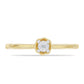 Anillo de Plata Bañada en Oro con Diamante blanco