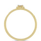 Anillo de Plata Bañada en Oro con Diamante blanco