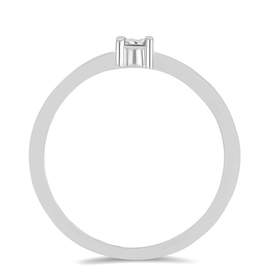 Anillo de Plata con Diamante blanco