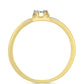 Anillo de Plata Bañada en Oro con Diamante blanco