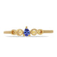 Anillo de Plata Bañada en Oro con Tanzanita