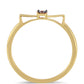 Anillo de Plata Bañada en Oro con Diamante Rojo
