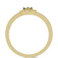 Anillo de Plata Bañada en Oro con Diamante blanco