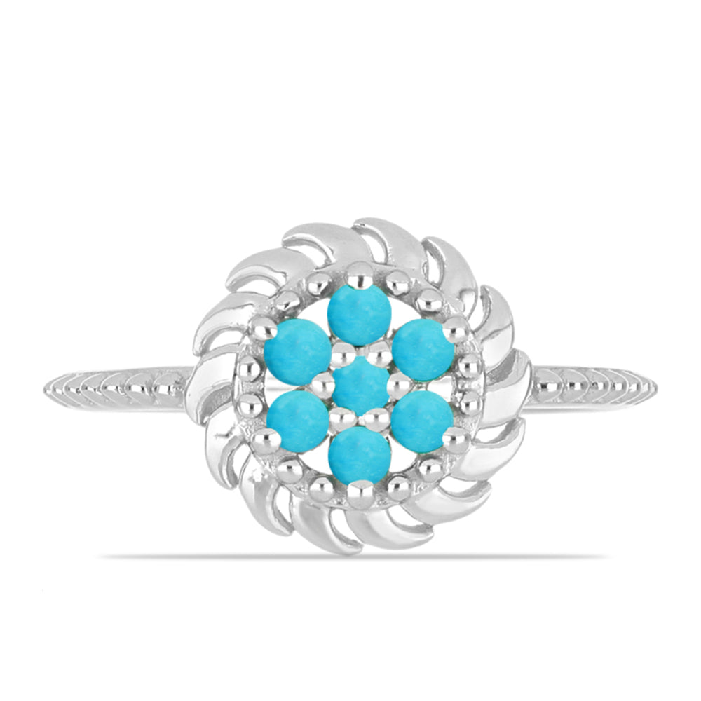 Anillo de Plata con Turquesa Bella Durmiente 1 